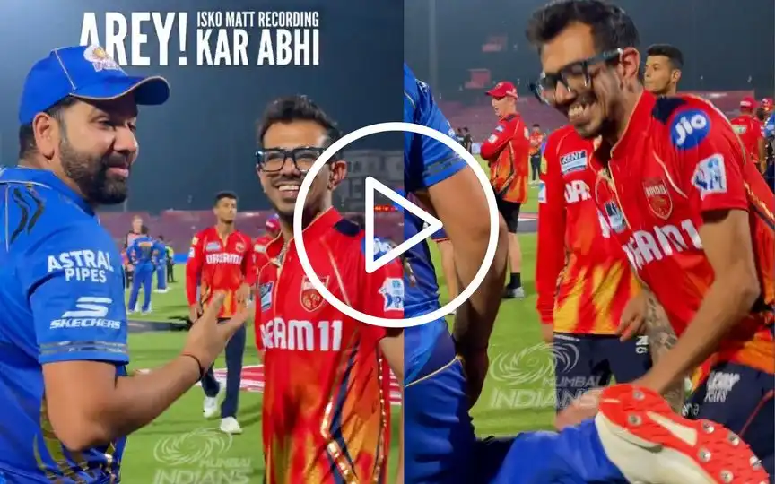 Rohit Sharma Kicks Yuzvendra Chahal; Asks Broadcasters Not To Record Hilarious Moment